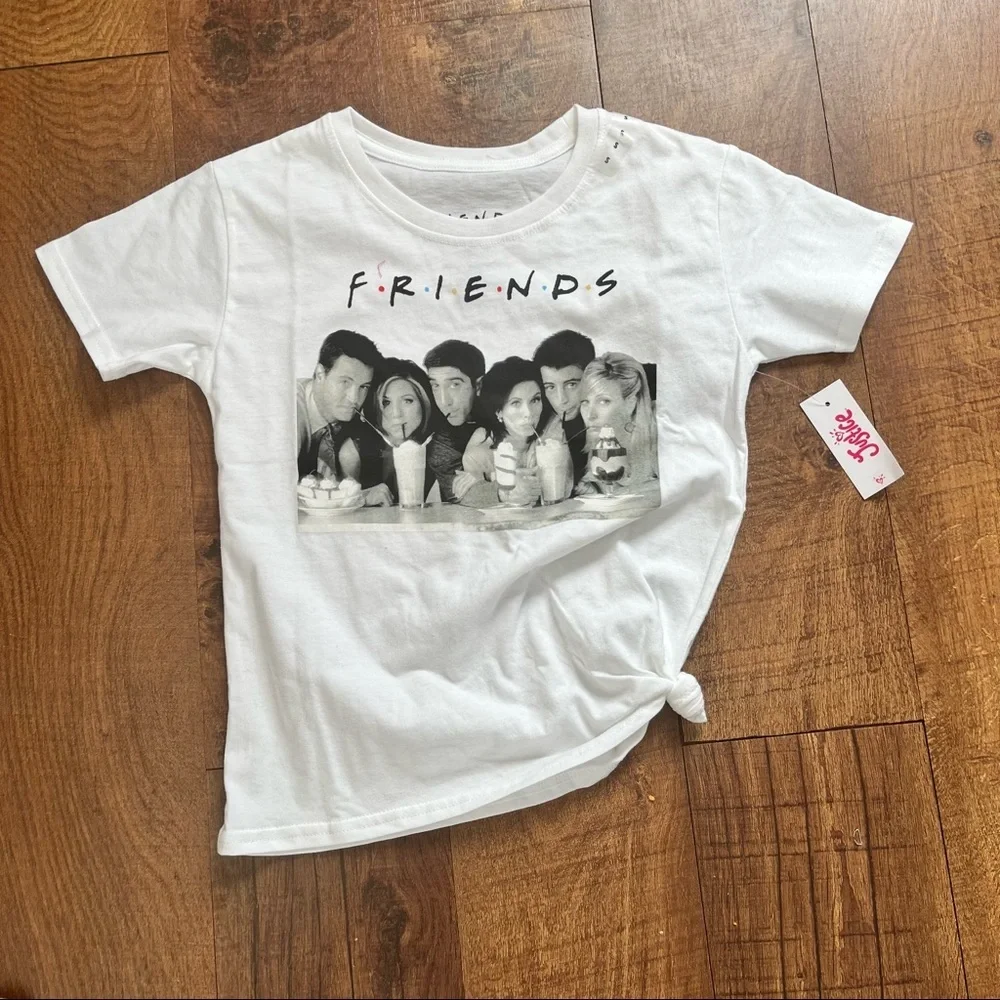 justice girls friends tv show T-shirt Sz small 7/8 SS short sleeve NEW NWT